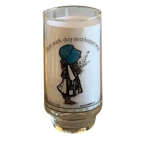 HOLLY HOBBIE Vintage Glass Drinking Glass 70s Collectible
